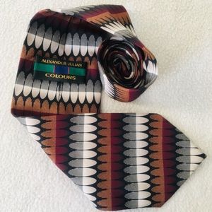 Alexander Julien Colours Tie Geometric Neutral